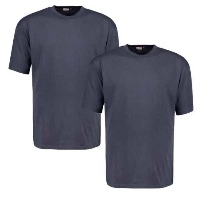 ADAMO extra-langes, trocknerbeständiges 2er T-Shirt Rund-Ausschnitt Doppelpack MARLON Pack, mit